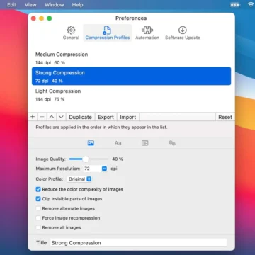 PDF Squeezer 4, ottimizzata per Apple Silicon l’utility per comprimere i PDF - macitynet.it