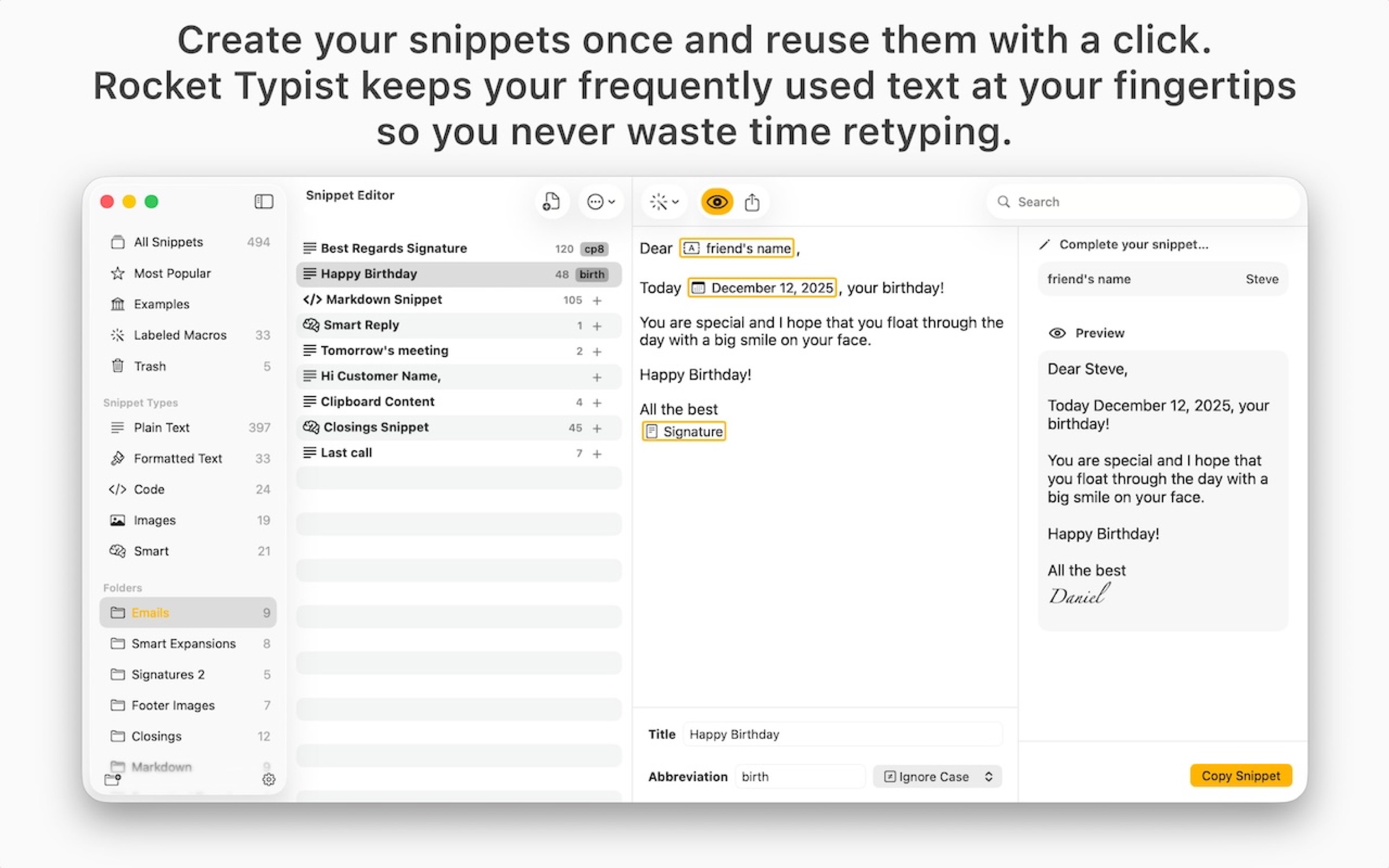 Rocket Typist Pro: il text expander per Mac agli steroidi a soli 3.50 $ - macitynet.it Rocket Typist Pro: il text expander per Mac agli steroidi a soli 3.50 $ - macitynet.it