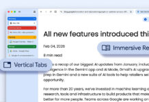 Schede verticali e Modalità di lettura immersiva per la versione desktop di Google Chrome Schede verticali e Modalità di lettura immersiva per la versione desktop di Google Chrome - macitynet.it
