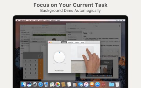 Riducete le distrazioni tra finestre e monitor del Mac con HazeOver