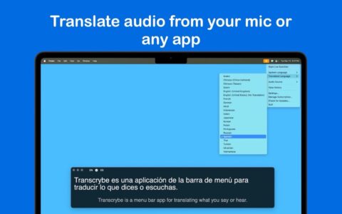 Transcrybe per Mac traduce audio in tempo reale per sottotitoli e conversazioni live