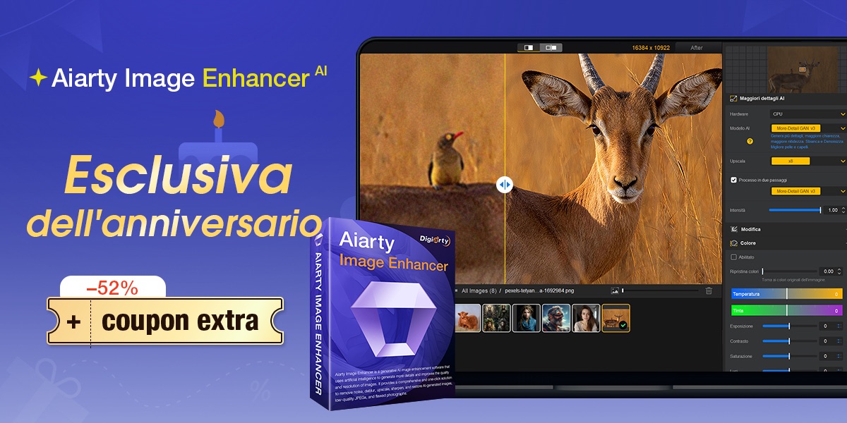 Restaurare foto vecchie e sfocate con Aiarty Image Enhancer, licenza a vita scontata del 52% - macitynet.it Restaurare foto vecchie e sfocate con Aiarty Image Enhancer, licenza a vita scontata del 52% - macitynet.it