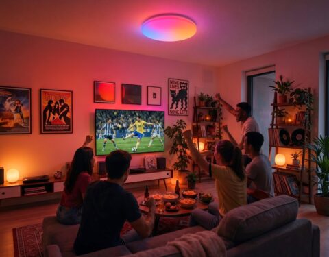 SwitchBot RGBICWW Ceiling Light, plafoniere Matter potenti e colorate senza hub