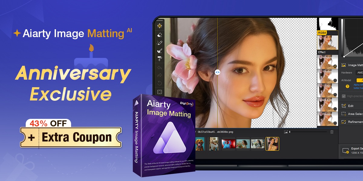Aiarty Image Matting: rimuove lo sfondo da immagini e foto con l’AI, licenza a vita scontata del 43% - macitynet.it Aiarty Image Matting: rimuove lo sfondo da immagini e foto con l’AI, licenza a vita scontata del 43% - macitynet.it