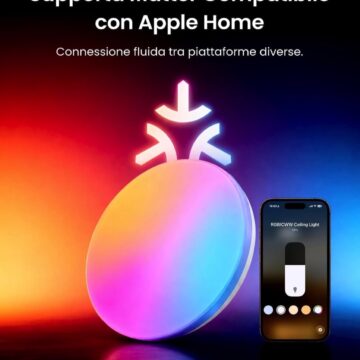 SwitchBot RGBICWW Ceiling Light, plafoniere Matter potenti e colorate senza hub - macitynet.it