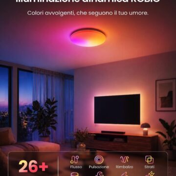 SwitchBot RGBICWW Ceiling Light, plafoniere Matter potenti e colorate senza hub - macitynet.it