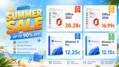 Windows 11 Pro a 12,25€ e MS Office 2024 a 16,99€. Per sempre.