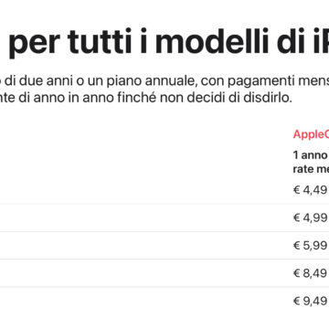Apple ha aumentato i prezzi di AppleCare+ - macitynet.it