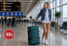Questa valigia Eastpak da 78 litri oggi costa meno di tante valigie senza marca Eastpak Tranverz M in sconto - macitynet.it