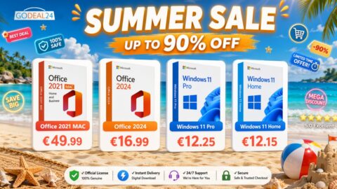 Ottieni MS Office 2024 a vita a 16,99€ e Windows 11 Pro a 12,25€ con i saldi di metà anno di Godeal24