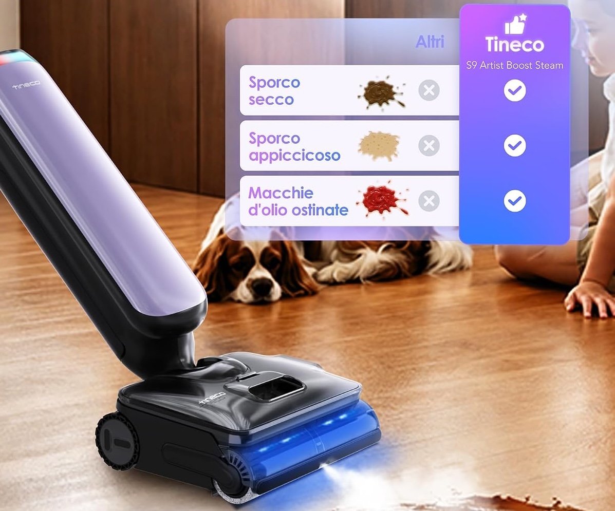 Tineco lancia FLOOR ONE S9 Artist Boost Steam per una pulizia a vapore smart - macitynet.it Tineco lancia FLOOR ONE S9 Artist Boost Steam per una pulizia a vapore smart - macitynet.it