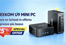 GEEKOM U9 Mini PC IT13 Max, speciale offerta back-to-school: 15 % di sconto, sotto 680 € fino al 23 Agosto GEEKOM IT13 Max Mini PC con Intel Core Ultra 9 185H in offerta back-to-school