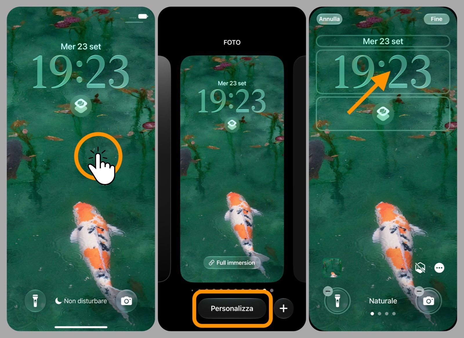 iOS 27: come rimpicciolire l'orologio nella Schermata di Blocco - macitynet.it iOS 27: come rimpicciolire l'orologio nella Schermata di Blocco - macitynet.it