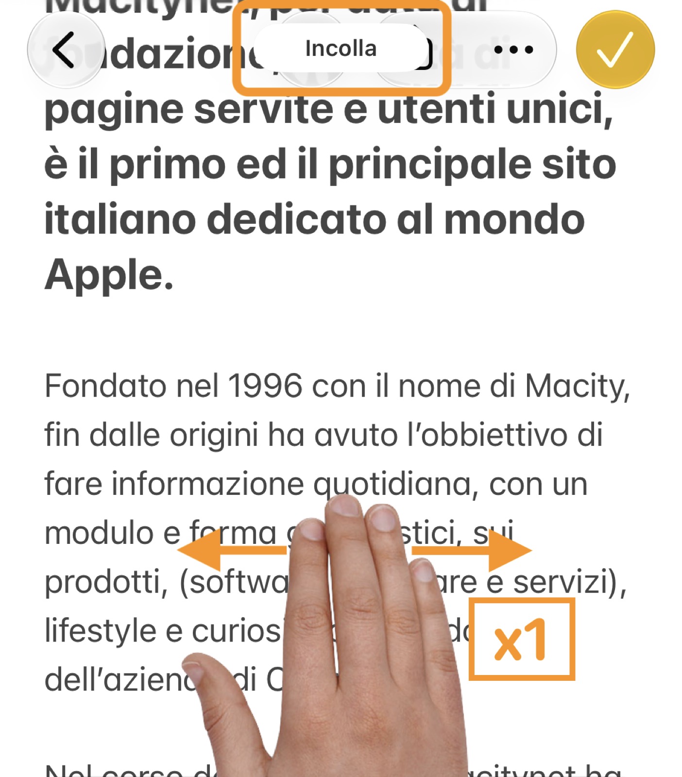 Editing su iPhone: come farlo coi gesti - macitynet.it Editing su iPhone: come farlo coi gesti - macitynet.it
