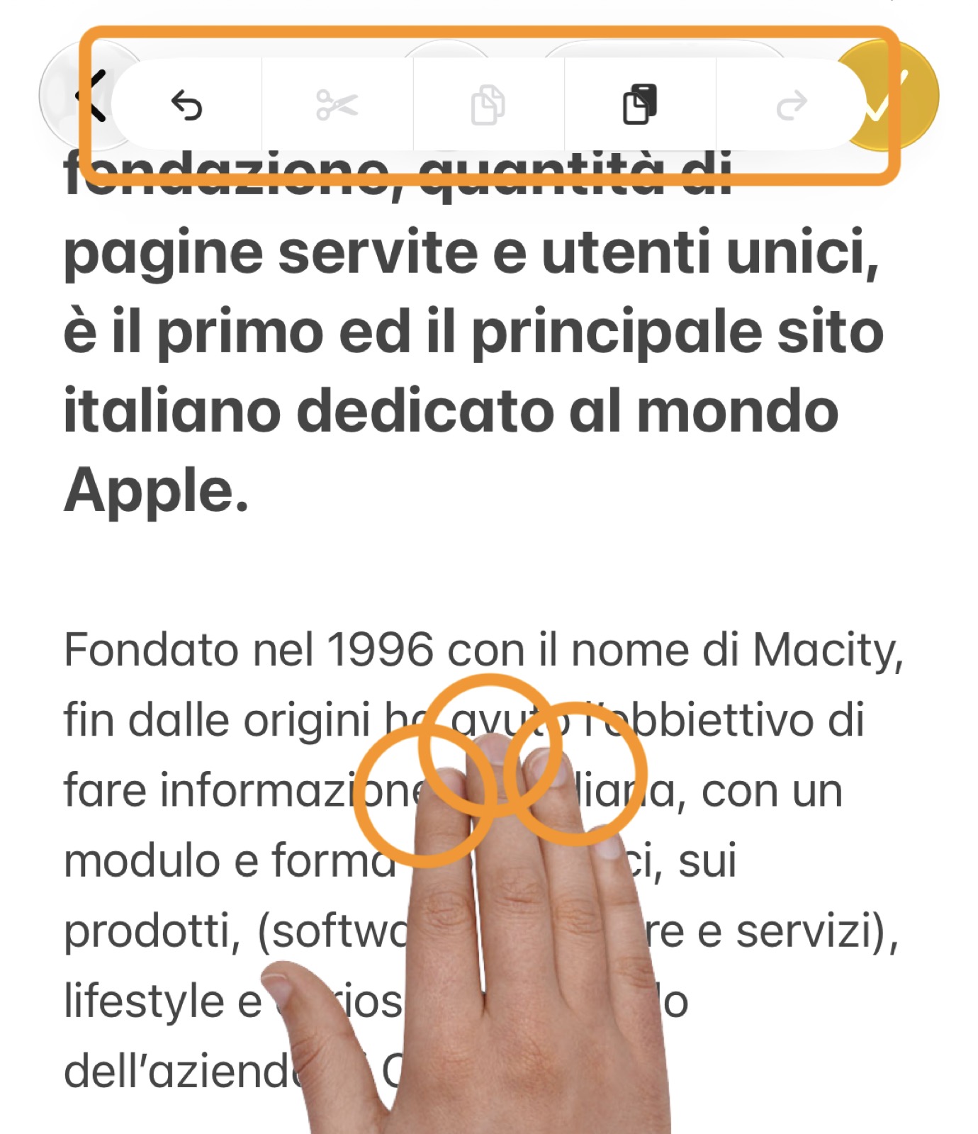 Editing su iPhone: come farlo coi gesti - macitynet.it Editing su iPhone: come farlo coi gesti - macitynet.it