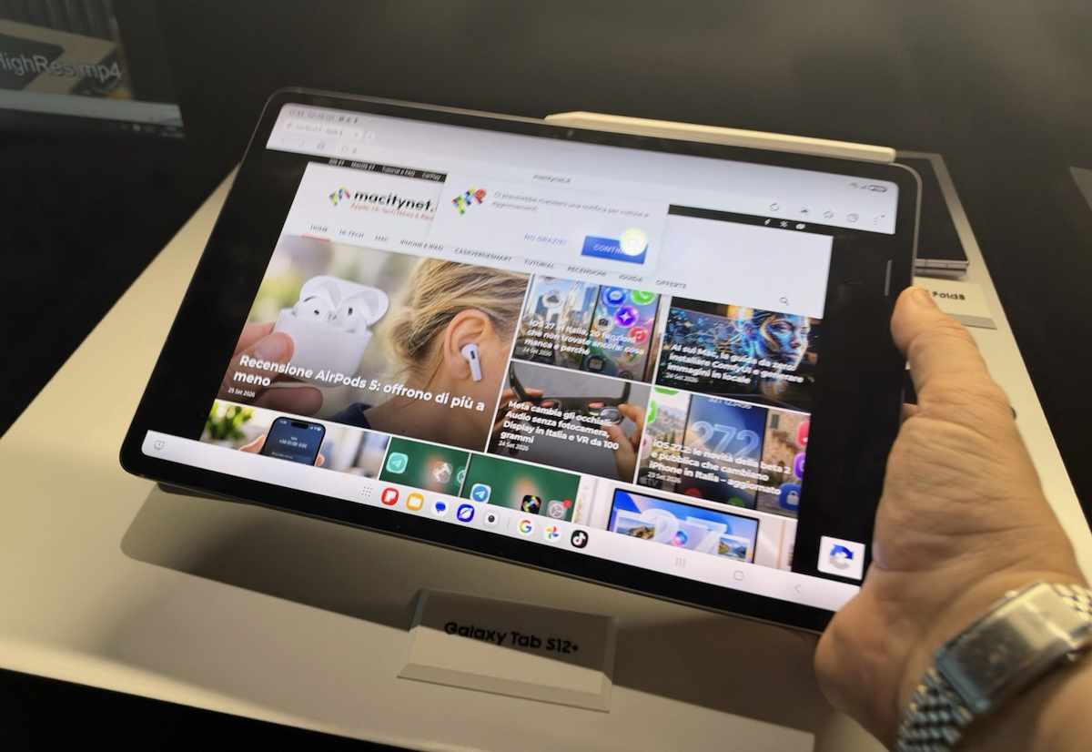 Samsung Galaxy Tab S12, il tablet che porta Photoshop su Android - macitynet.it Samsung Galaxy Tab S12, il tablet che porta Photoshop su Android - macitynet.it
