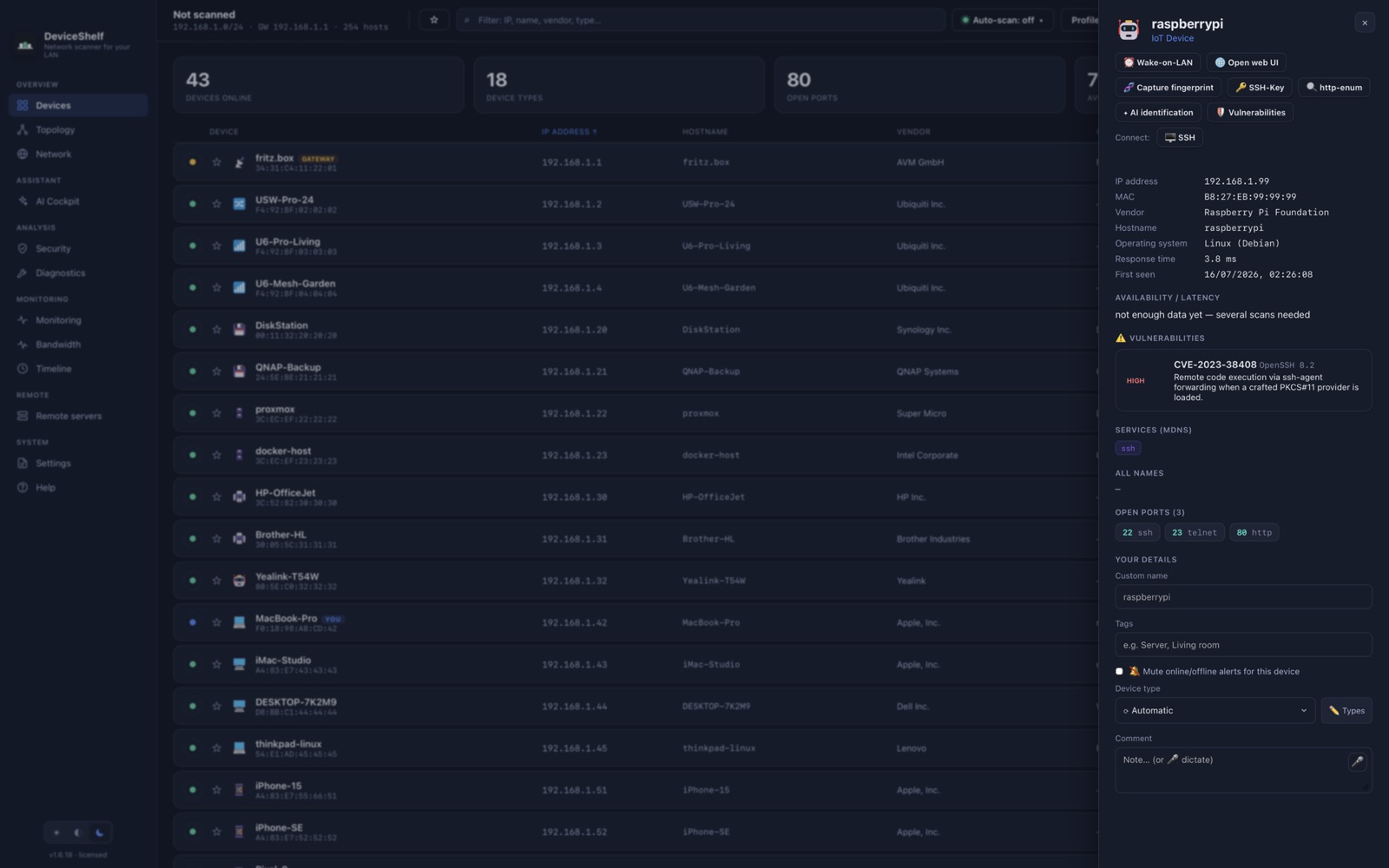 Come controllare tutti i dispositivi in rete con DeviceShelf - macitynet.it Come controllare tutti i dispositivi in rete con DeviceShelf - macitynet.it