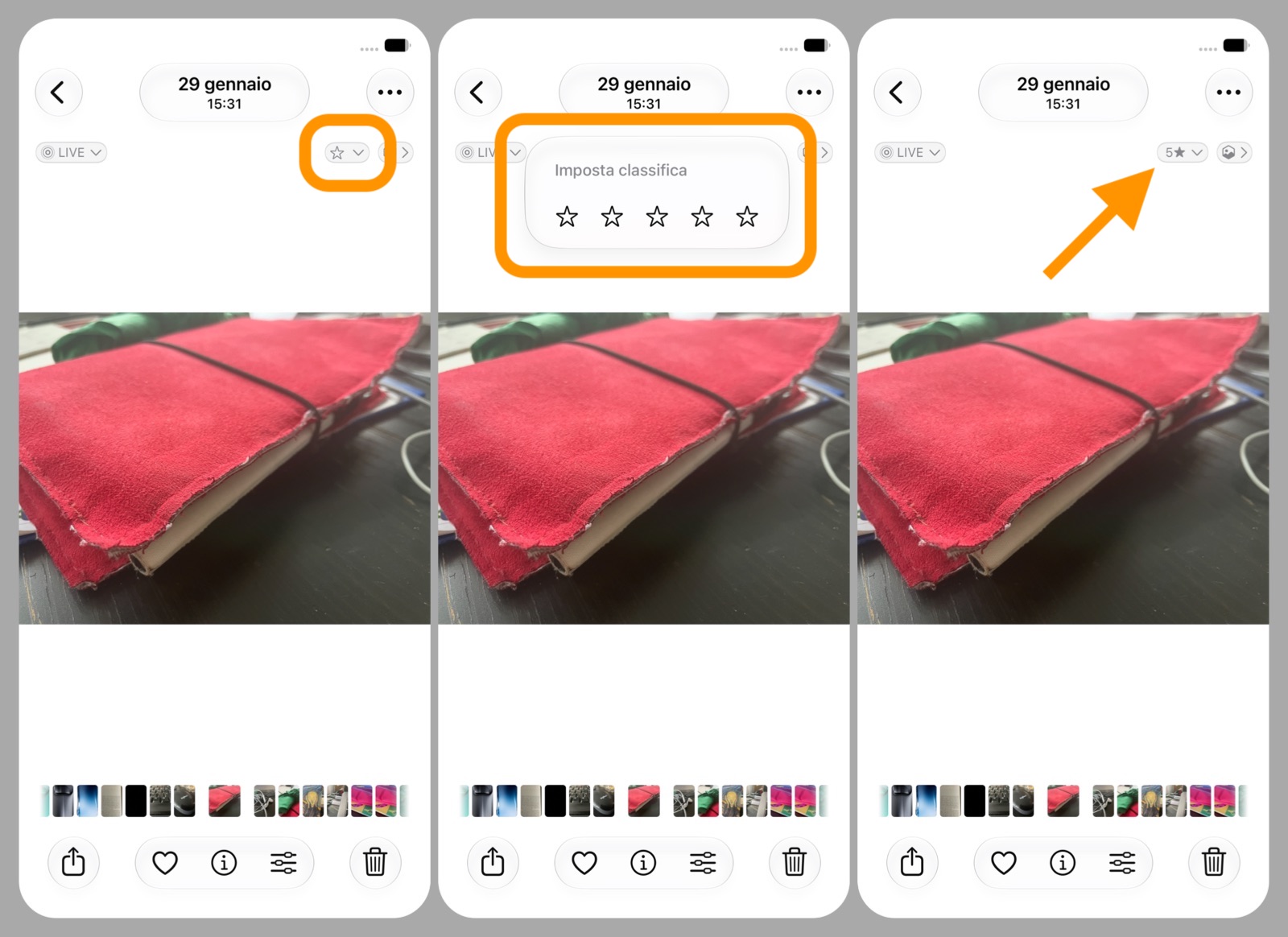 iOS 27: come dare un voto alle foto nel rullino di iPhone - macitynet.it iOS 27: come dare un voto alle foto nel rullino di iPhone - macitynet.it