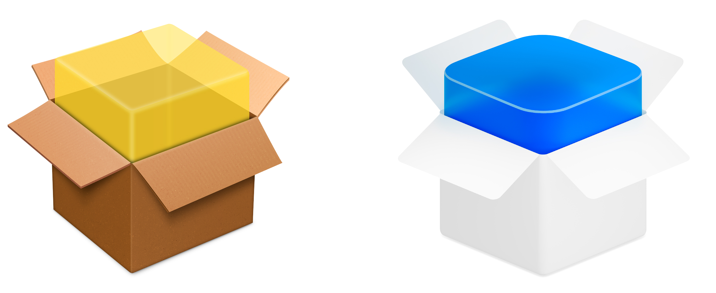 macOS 27.2, nuova icona per i pacchetti in formato .pkg - macitynet.it Vecchia e nuova icona dei file .pkg in macOS 27.2