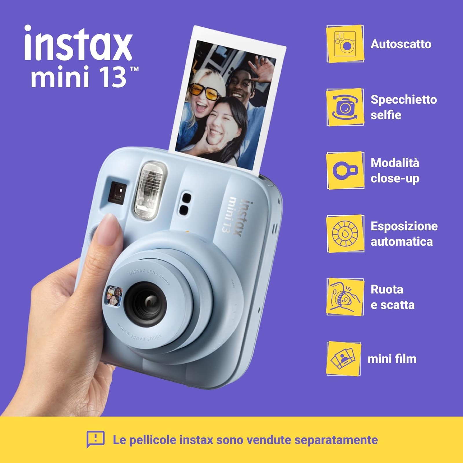 Fujifilm instax mini 13: la fotocamera istantanea con autoscatto - macitynet.it Fujifilm instax mini 13: la fotocamera istantanea con autoscatto - macitynet.it