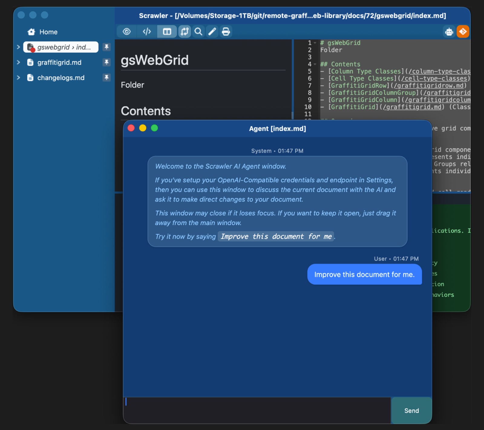 Scrawler porta Markdown, Git e AI nello stesso editor per Mac - macitynet.it Scrawler porta Markdown, Git e AI nello stesso editor per Mac - macitynet.it