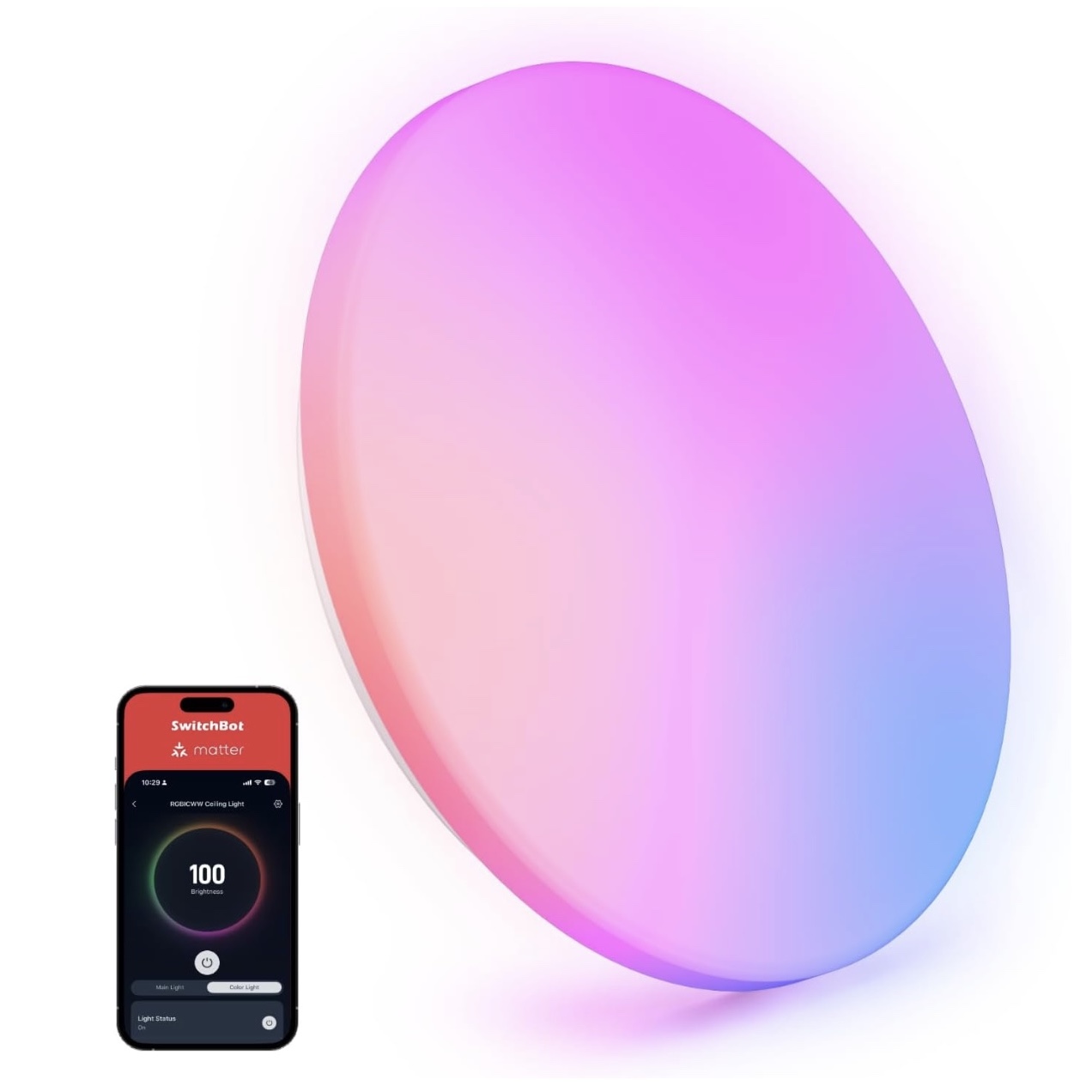 macitynet.it SwitchBot RGBICWW Ceiling Light 30 cm
