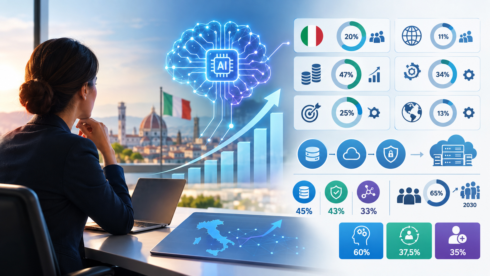 L'Italia accelera sull'IA: un’azienda su cinque l'ha già integrata in tutta l'organizzazione - macitynet.it Intelligenza artificiale nelle aziende italiane secondo lo studio BearingPoint