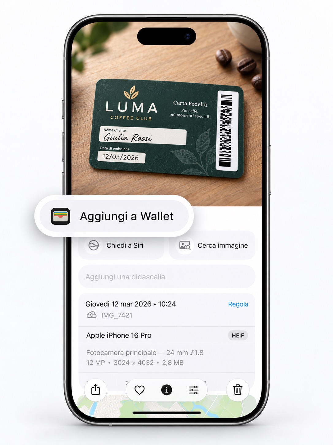 Con iOS 27 puoi mettere le fidelity card direttamente in Wallet: come fareCon iOS 27 Apple permette di creare direttamente in Wallet tessere fedeltà e altri pass basati su codice a barre. La procedura è semplice, anche se i modelli disponibili sono ancora pochi e piuttosto rigidi. - macitynet.it Con iOS 27 puoi mettere le fidelity card direttamente in Wallet: come fareCon iOS 27 Apple permette di creare direttamente in Wallet tessere fedeltà e altri pass basati su codice a barre. La procedura è semplice, anche se i modelli disponibili sono ancora pochi e piuttosto rigidi. - macitynet.it
