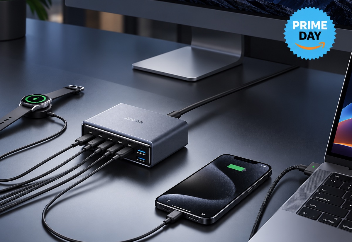 Sgombrate la scrivania con questo caricabatterie Anker da 200W: solo 51,39 euro per la Festa Prime