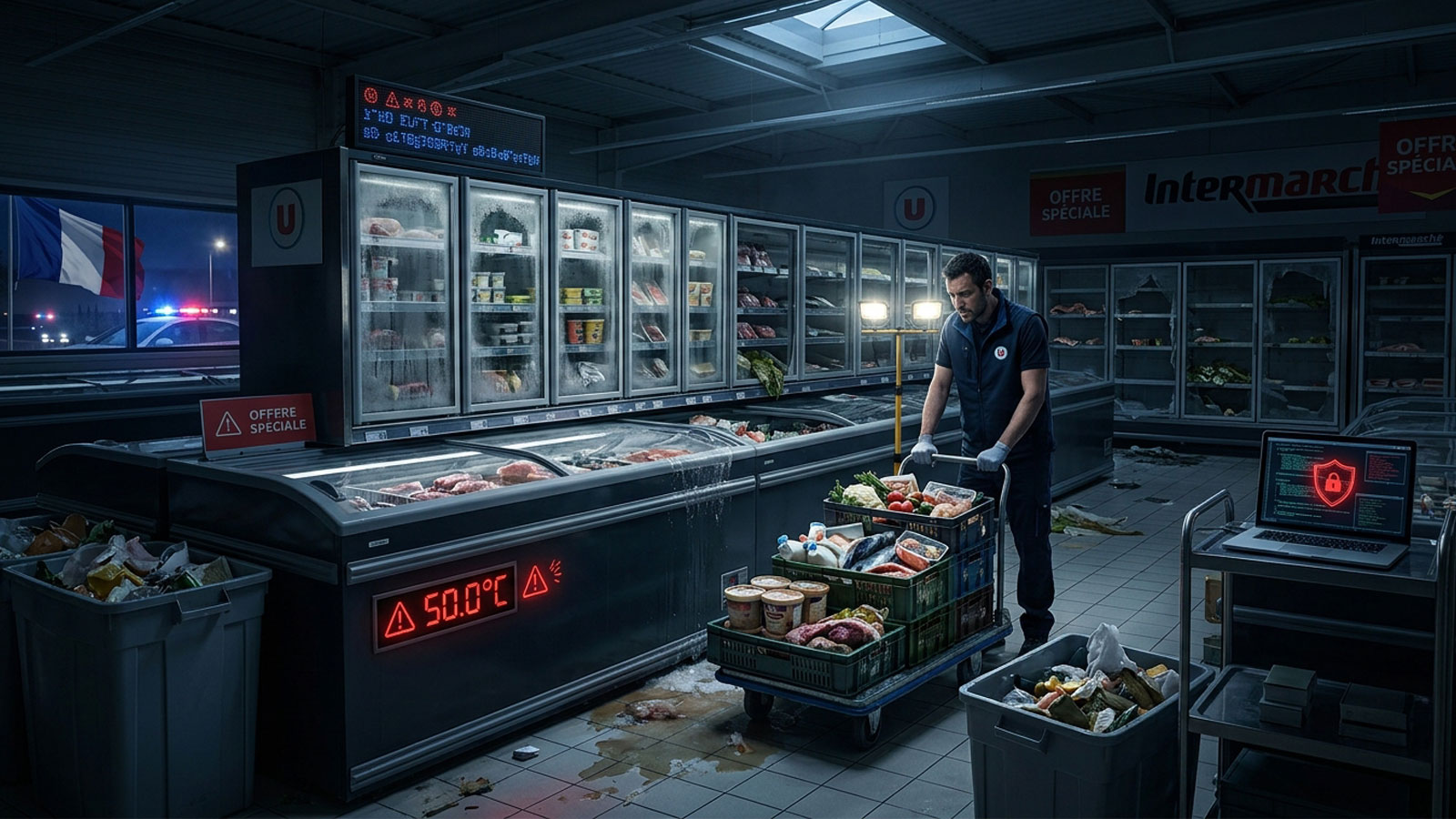 Hacker impostano i frigoriferi a 50 °C: centinaia di supermercati colpiti in Francia