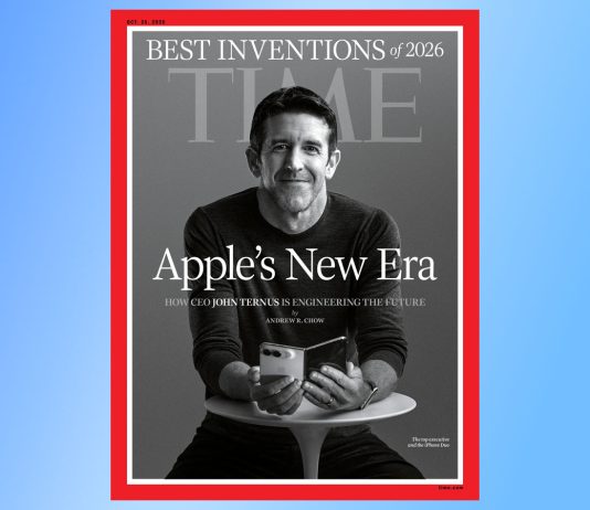 John Ternus e l'iPhone Duo nella copertina di TIME per le "Best Inventions" del 2026 - macitynet.it