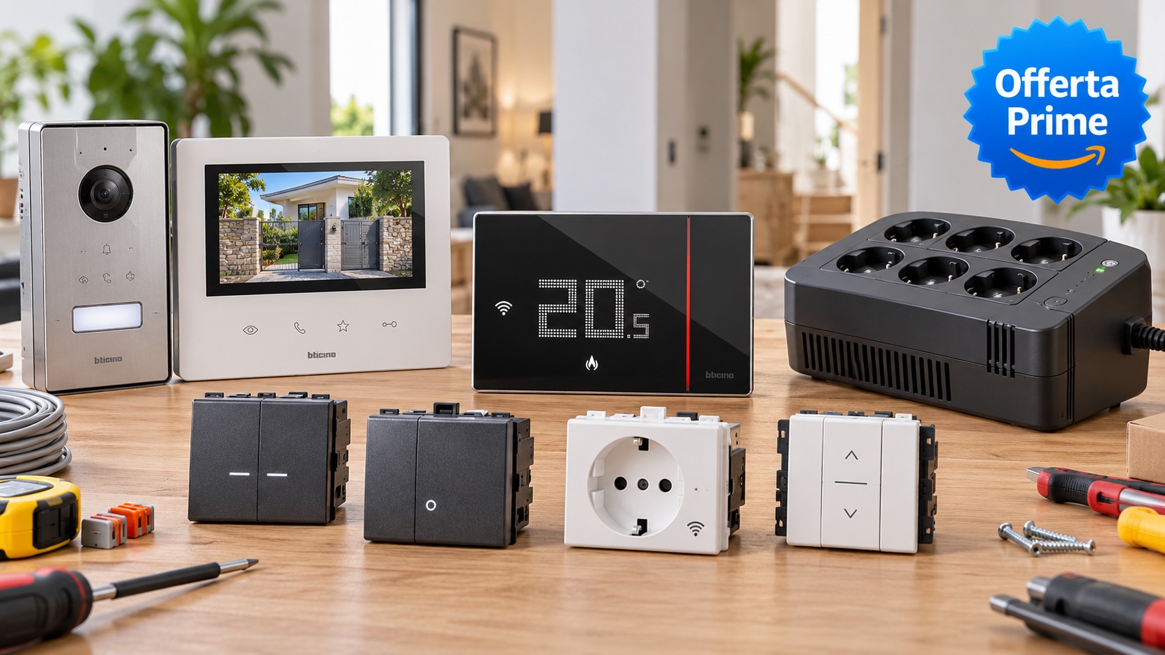 BTicino in offerta per la Festa Prime: smart home, Smarther2, UPS e videocitofoni