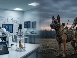 Cani militari con DNA modificato e giubbotti Hi-Tech: il progetto da 200 milioni di Warhound Dal DNA dei lupi ai giubbotti High-Tech: la controversa scommessa sui cani militari potenziati - macitynet.it