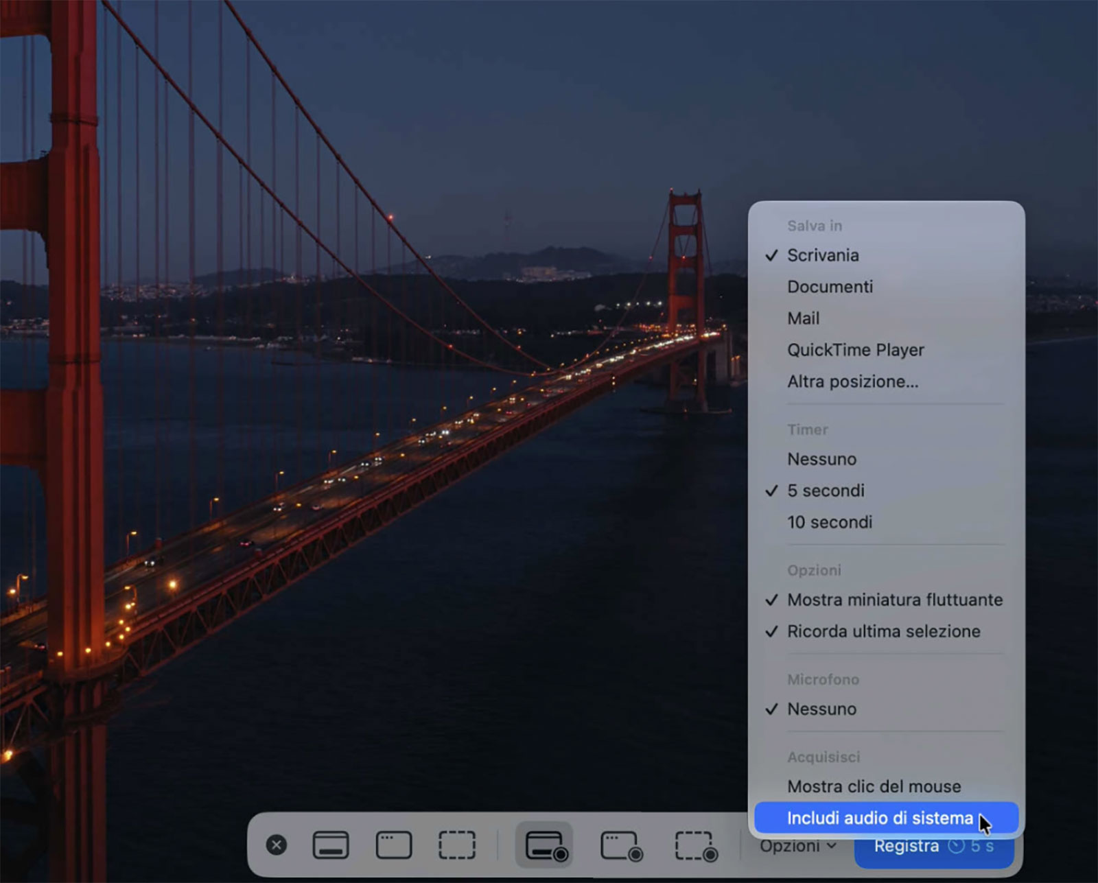 macOS 27 consente di registrare filmati dello schermo comprensivo dell'audio di sistema - macitynet.it macOS 27 consente di registrare filmati dello schermo comprensivo dell'audio di sistema - macitynet.it
