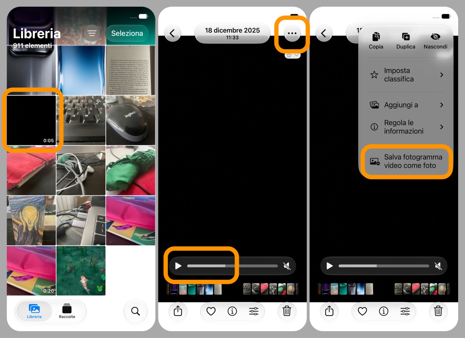 iOS 27: come estrarre un fotogramma da un video su iPhone - macitynet.it iOS 27: come estrarre un fotogramma da un video su iPhone - macitynet.it