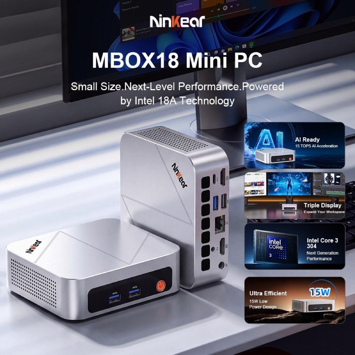 Il vero collo di bottiglia è lo spazio: Ninkear MBOX18 porta tre schermi e l'architettura Intel 18A in un PC tascabile - macitynet.it Il vero collo di bottiglia è lo spazio: Ninkear MBOX18 porta tre schermi e l'architettura Intel 18A in un PC tascabile - macitynet.it