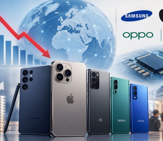 Smartphone, il mercato crolla del 20%: Samsung e Apple resistono al caro memorie Spedizioni globali smartphone, -20% nel terzo trimestre 2026 - macitynet.it