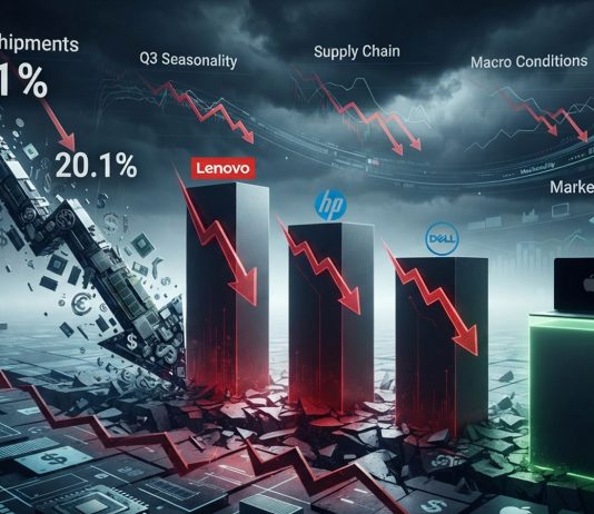 Mercato PC a picco del 20%, Apple perde meno di Lenovo, HP e Dell Spedizioni globali di PC in picchiata nel terzo trimestre - macitynet.it