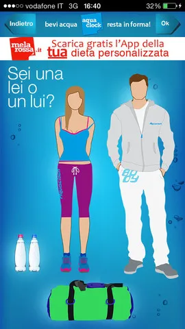 Con AquaClock alert per bere sempre la giusta quantità di acqua giornaliera su iPhone AquaClock