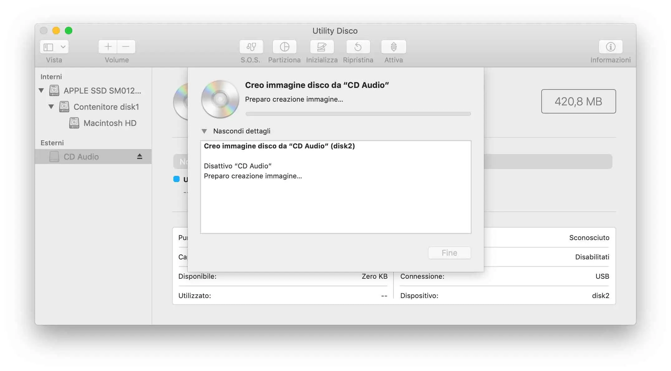 Masterizzare con Mac, la guida completa di Macitynet È possibile duplicare un supporto esistente utilizzando “Utility disco”. Selezionate nella sezione di sinistra il supporto indicato sotto la sezione con il nome del masterizzatore, scegliete dal menu “File” la voce “Nuova” e “Immagine disco da XXX” (al posto di “XXX” sarà indicato il titolo del supporto inserito nel drive).