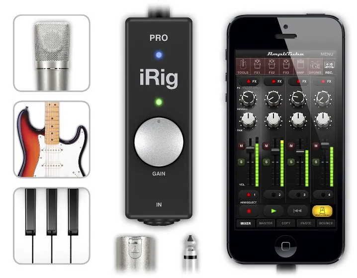 IK multimedia iRig Pro, audio e midi insieme per iPhone, iPad e Mac iRig Pro