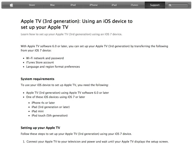 Configura Apple TV con un tocco
