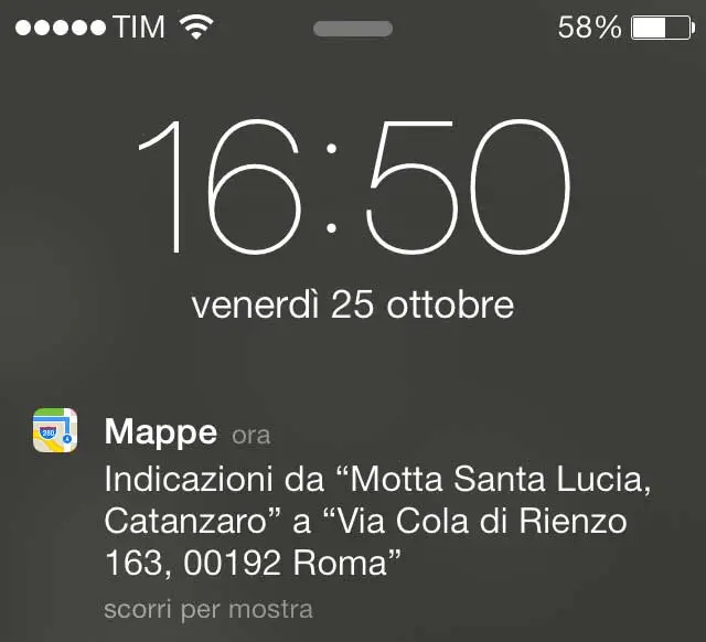 Notifiche Mappe su IOS7