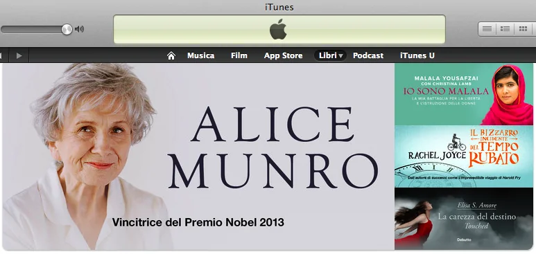 In vetrina su iBookstore gli ebook di Alice Munro, Nobel per la letteratura 2013