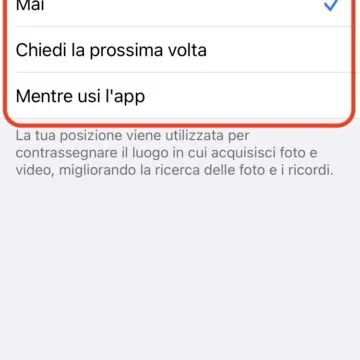 Foto iPhone: come visualizzare e cancellare i dati di geolocalizzazione