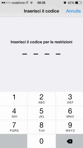 disattivare acquisti in-app