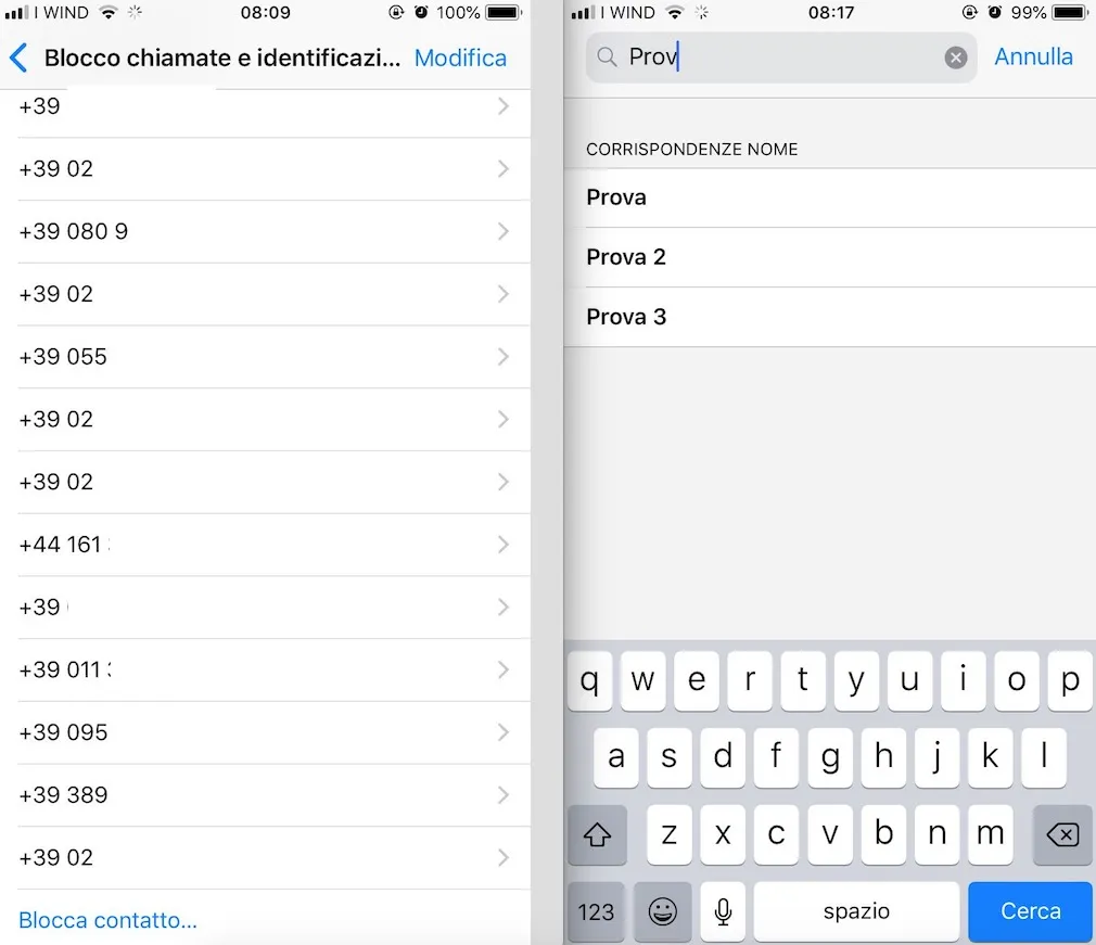 blocco chiamate su iphone