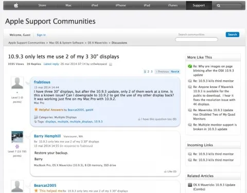 Mac Pro e OS X 10.9.3 monitor esterni 800