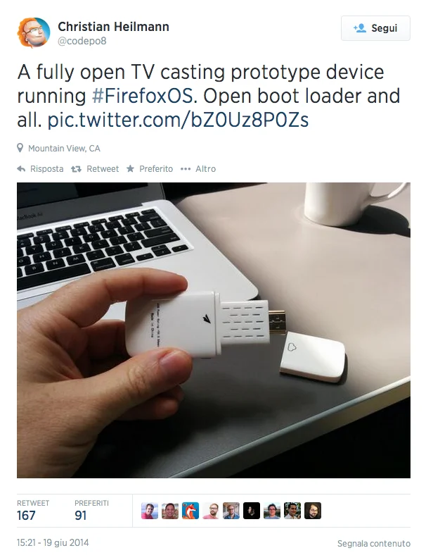 dongle per trasmettere in streaming