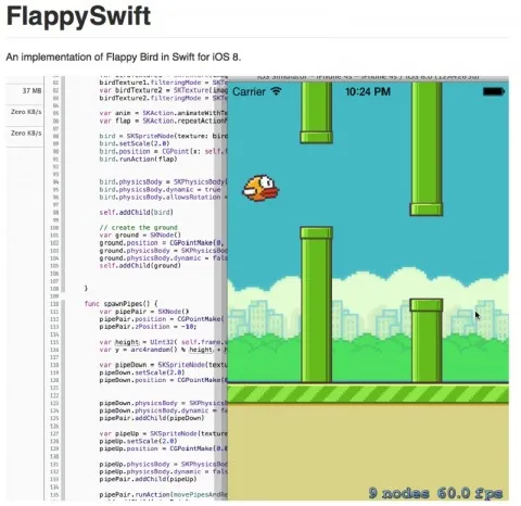 linguaggio swift 800 flappy bird